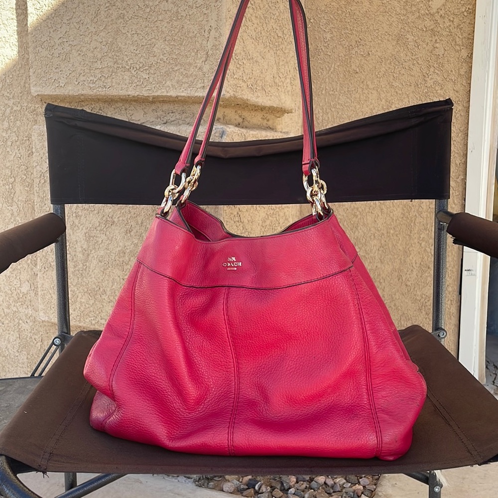 Hot pink Coach bag